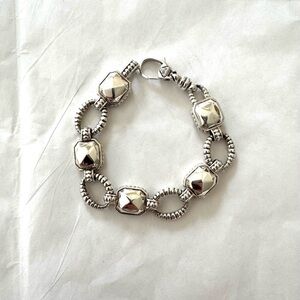 LAGOS Sterling Silver Rocks Station Link Bracelet